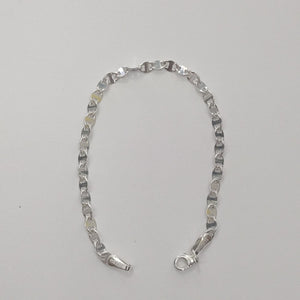 PULSERA TEJIDO ESPECIAL PLATA .925 18 CM 3.3 GR (NUEVO)
