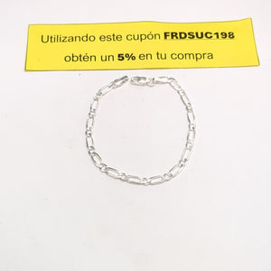 PULSERA TEJIDO 1X1 PLATA .925 18 CM 3.5 GR (NUEVO)
