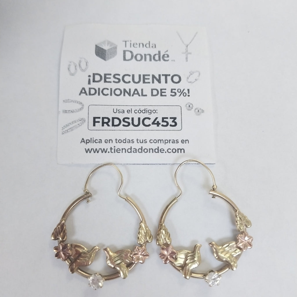 ARRACADAS PAR ORO 10 K 3.8 GRMS (SEMINUEVO)