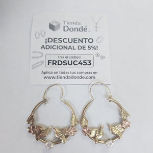 ARRACADAS PAR ORO 10 K 3.8 GRMS (SEMINUEVO)