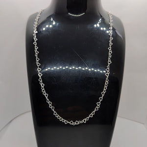 CADENA CORAZONES PLATA .925 50 CM 2.52 GR (NUEVO)
