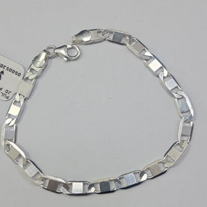 PULSERA TEJIDO ESPEJO PLATA .925 21 CM 7.5 GR (NUEVO)