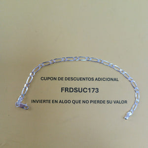 PULSERA TEJIDO 1X1 PLATA .925 18 CM 3.5 GR (NUEVO)
