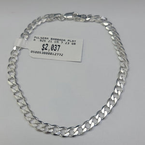 PULSERA BARBADA PLATA .925 21 CM 7.23 GR (NUEVO)