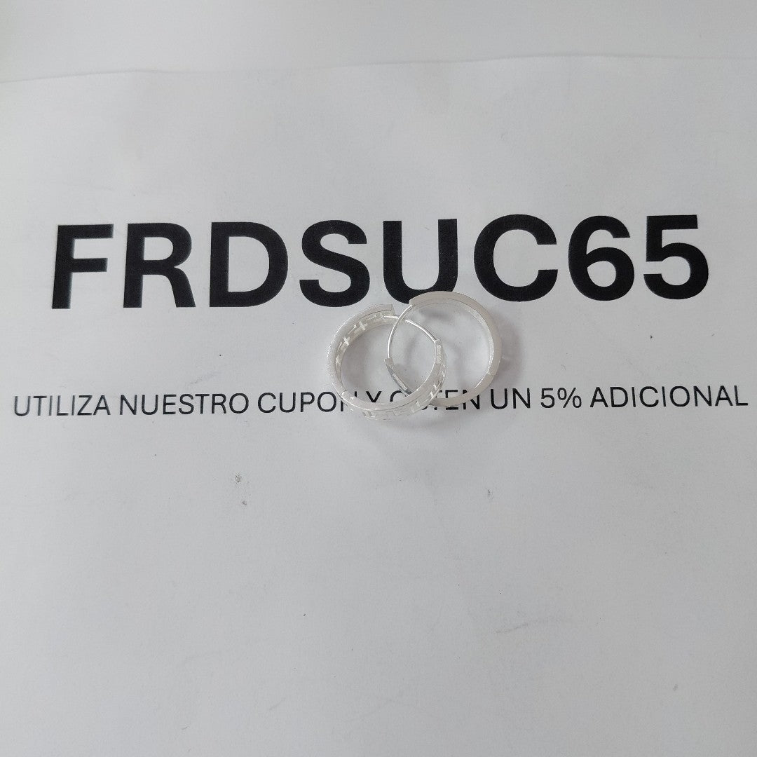 ARETES ARRACADAS GRECAS PLATA .925 4.13 GR (NUEVO)