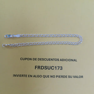 PULSERA DOBLE ESLABON PLATA .925 18 CM 3.53 GR (NUEVO)