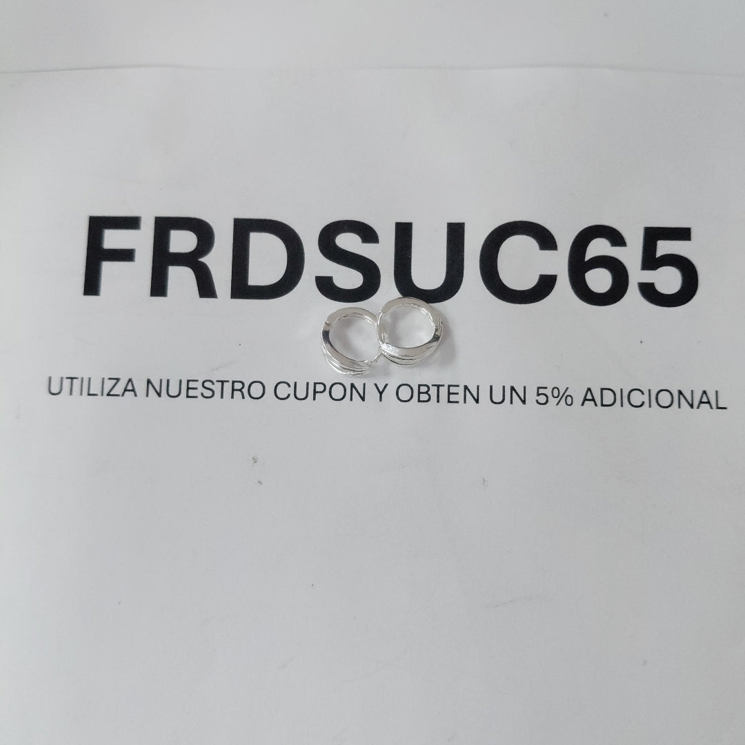 HUGGIES PLATA .925 2.7 GR (NUEVO)