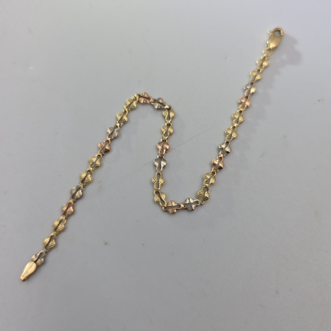 PULSERA ORO, ORO COMBINADO 14 K 3 GRMS (SEMINUEVO)