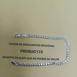 PULSERA BARBADA PLATA .925 21 CM 4.3 GR (NUEVO)