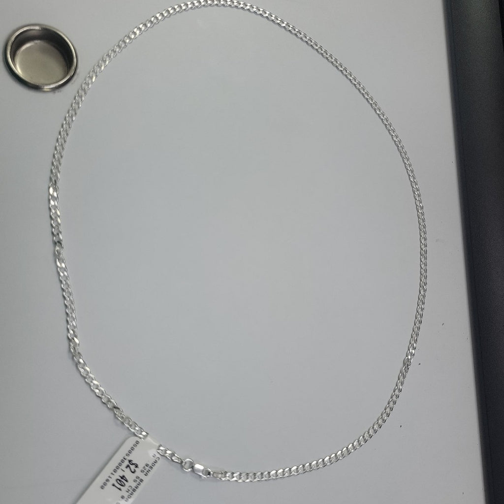 CADENA BARBADA PLATA .925 55 CM 8.52 GR (NUEVO)