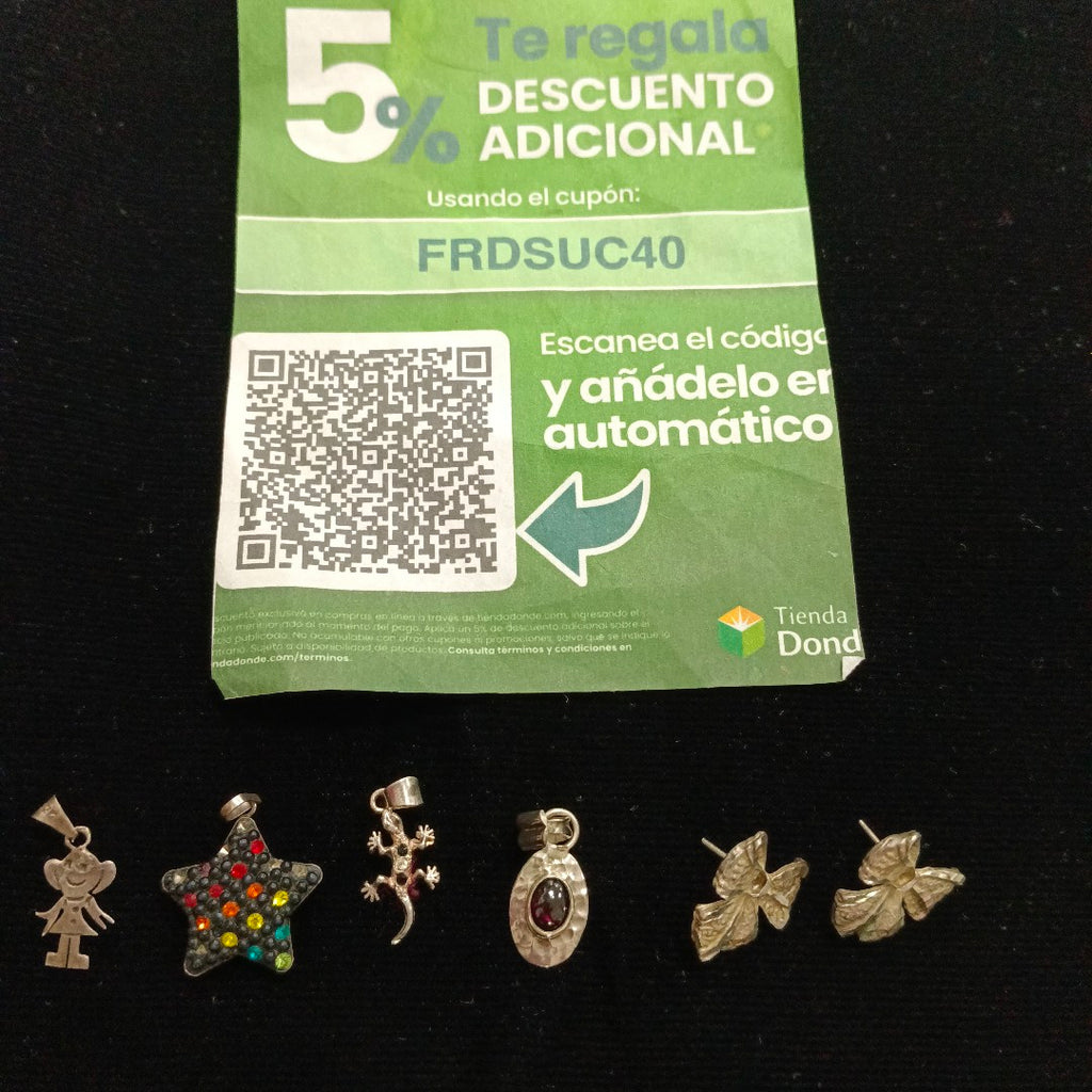 BROQUELES PAR, DIJE PLATA 3 GRMS (SEMINUEVO)