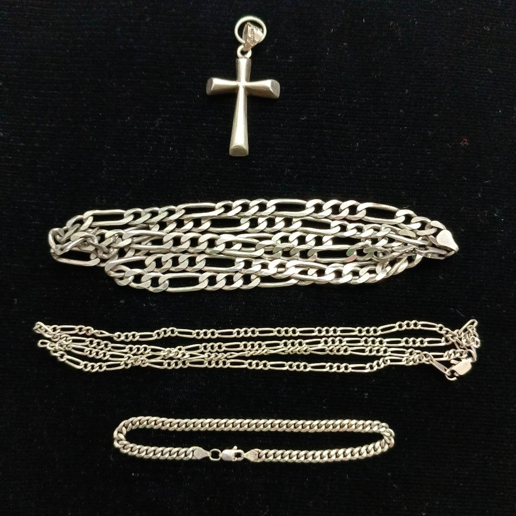 CADENA, CRUZ PLATA 47.7 GRMS (SEMINUEVO)