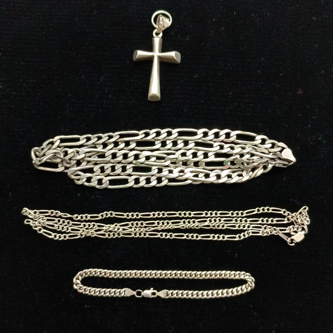 CADENA, CRUZ PLATA 47.7 GRMS (SEMINUEVO)