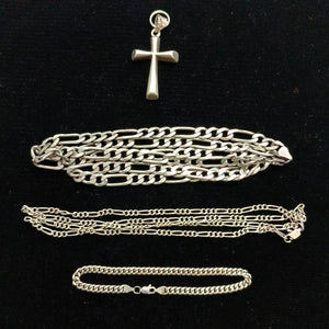 CADENA, CRUZ PLATA 47.7 GRMS (SEMINUEVO)