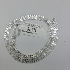 CADENA GUCHI PLATA .925 60 CM 5.42 GR (NUEVO)