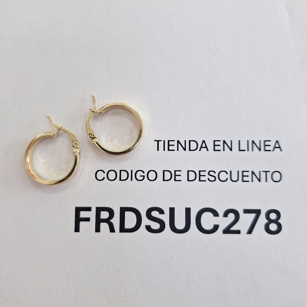 ARRACADAS ORO 14K 1.5 (NUEVO)