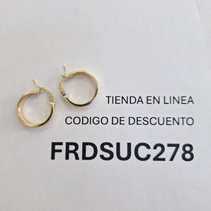 ARRACADAS ORO 14K 1.5 (NUEVO)