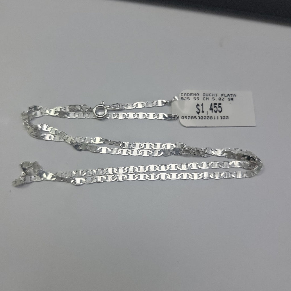 CADENA GUCHI PLATA .925 55 CM 5.02 GR (NUEVO)