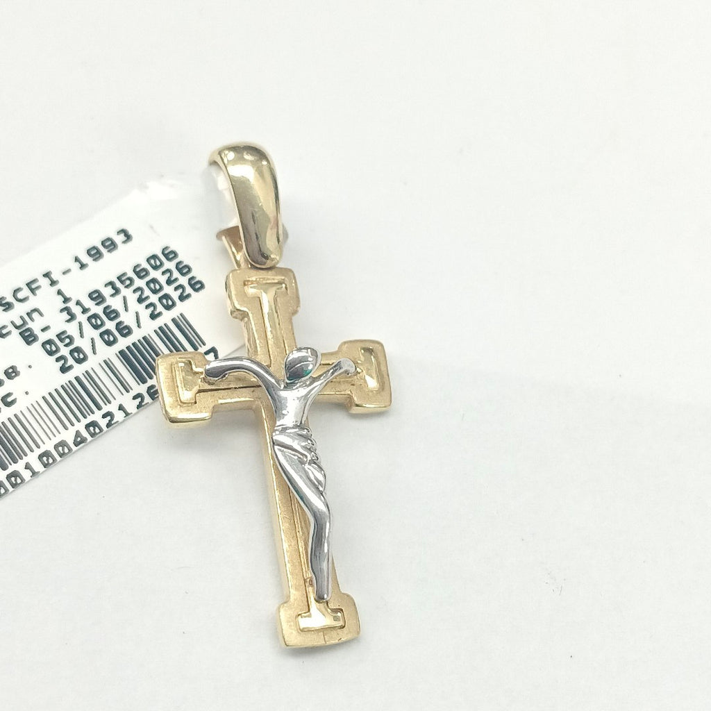 CRUCIFIJO ORO, ORO BLANCO 14 K 4.4 GRMS (SEMINUEVO)