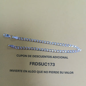 PULSERA BARBADA PLATA .925 21 CM 4.3 GR (NUEVO)