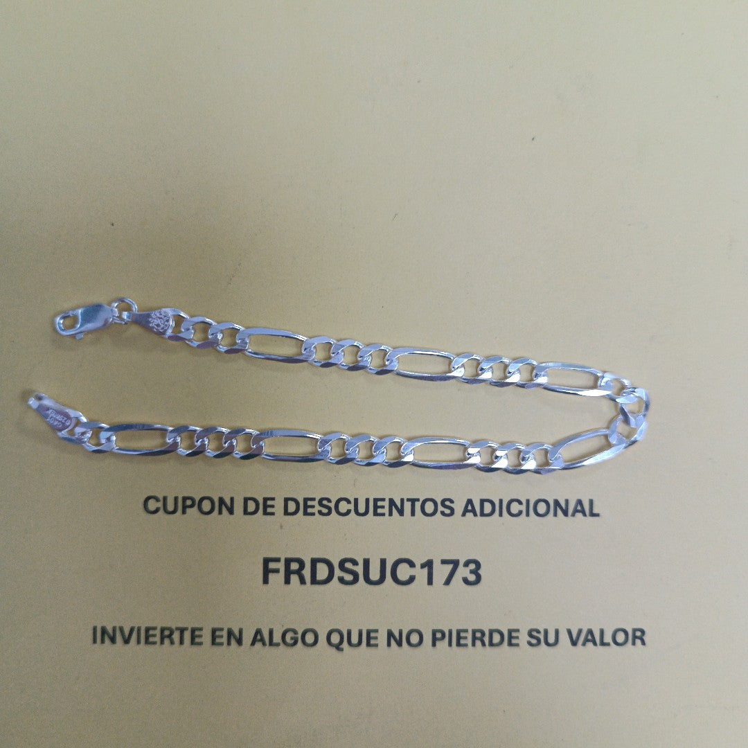 PULSERA 3X1 PLATA .925 18 CM 5.53 GR (NUEVO)