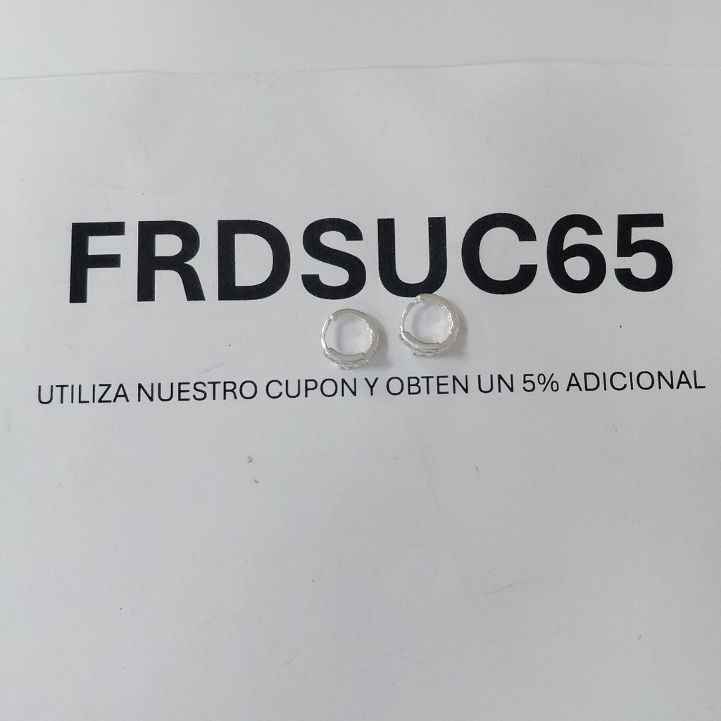 HUGGIES CIRCONIAS PLATA .925 1.9 GR (NUEVO)