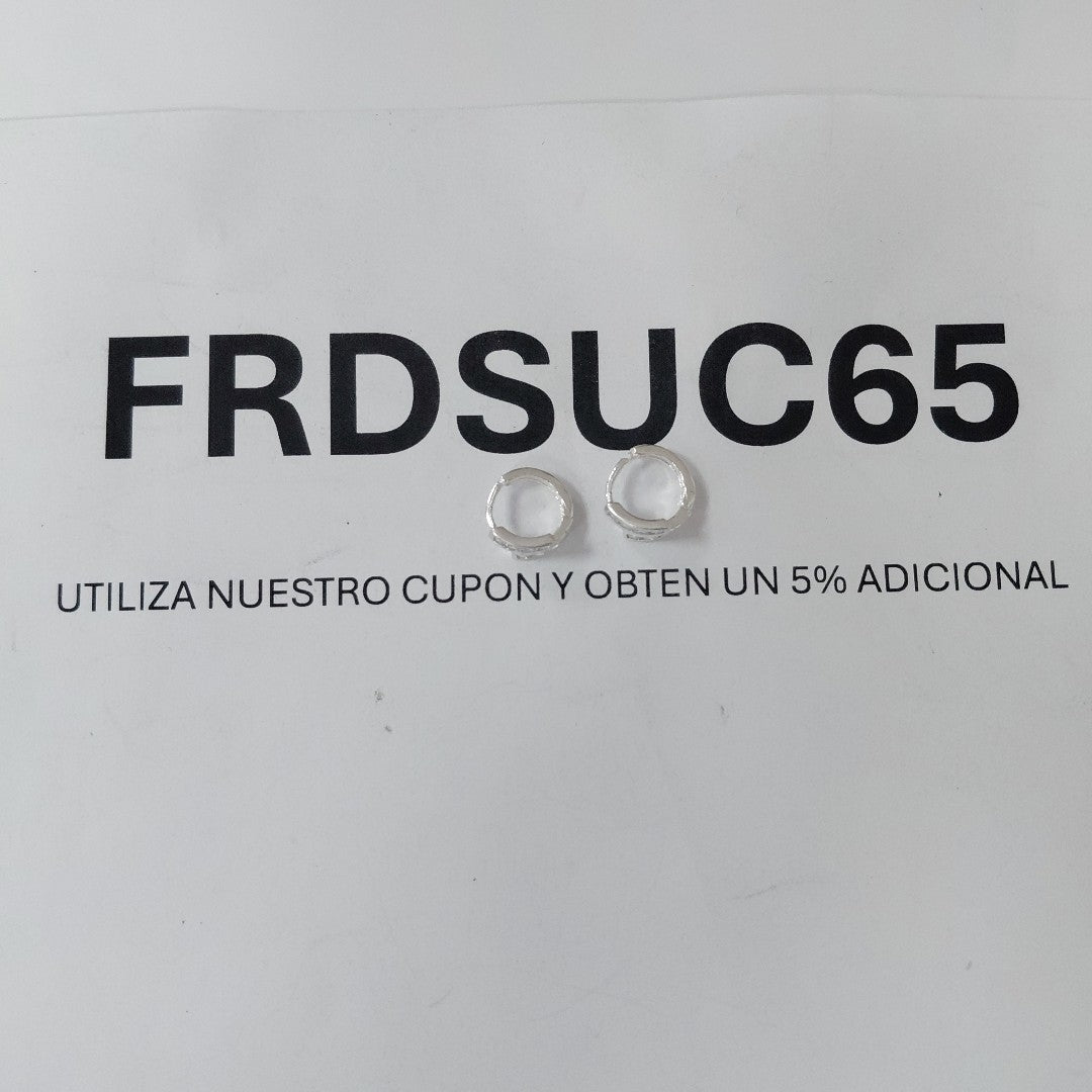 HUGGIES CIRCONIAS PLATA .925 1.9 GR (NUEVO)