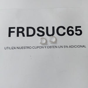 HUGGIES CIRCONIAS PLATA .925 1.9 GR (NUEVO)