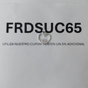 DIJE CORAZON C/CIRCONIAS PLATA .925 2.7 GR (NUEVO)