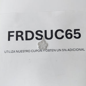 DIJE FLOR CON CIRCONIAS PLATA .925 1.7 GR (NUEVO)