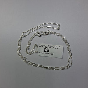 CADENA TEJIDO 3X1 PLATA .925 55 CM 2.2 GR (NUEVO)