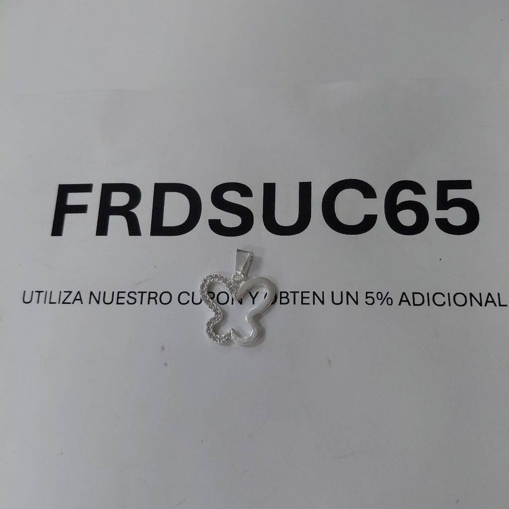DIJE MARIPOSA C/CIRCONIAS PLATA .925 2.3 GR (NUEVO)