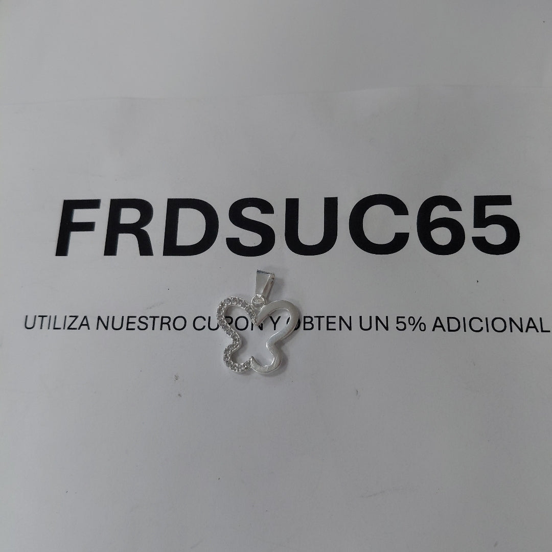 DIJE MARIPOSA C/CIRCONIAS PLATA .925 2.3 GR (NUEVO)