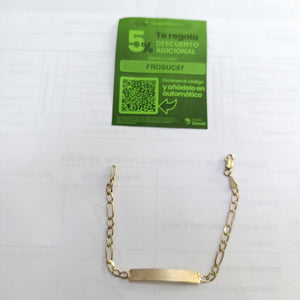 K1 2.4 GRMS 10 K IDENTIFICACIÓN ESCLAVA MATERIALES ORO CANTIDAD DE PIE (SEMINUEVO)