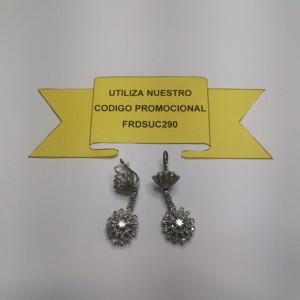 ARETES PAR ORO BLANCO 10 K 9.2 GRMS (SEMINUEVO)
