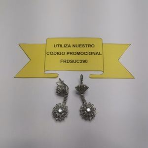 ARETES PAR ORO BLANCO 10 K 9.2 GRMS (SEMINUEVO)