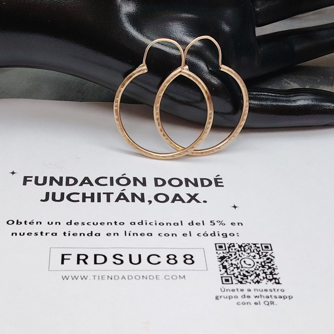 ARRACADAS PAR ORO 8 K 3.4 GRMS (SEMINUEVO)
