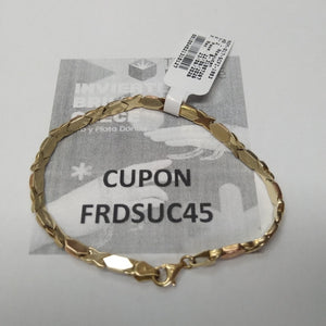 PULSERA ORO COMBINADO 14 K 4.7 GRMS (SEMINUEVO)