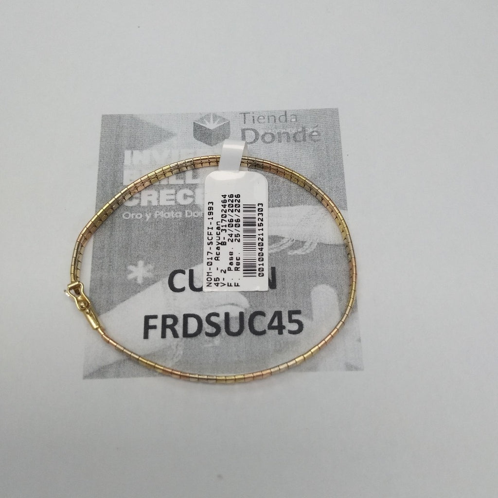 PULSERA ORO COMBINADO 14 K 8,00 GRMS (SEMINUEVO)