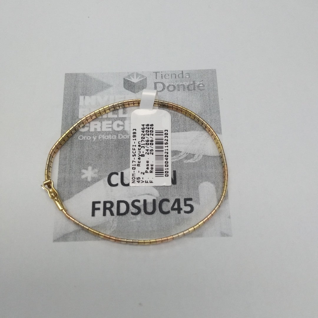 PULSERA ORO COMBINADO 14 K 8,00 GRMS (SEMINUEVO)