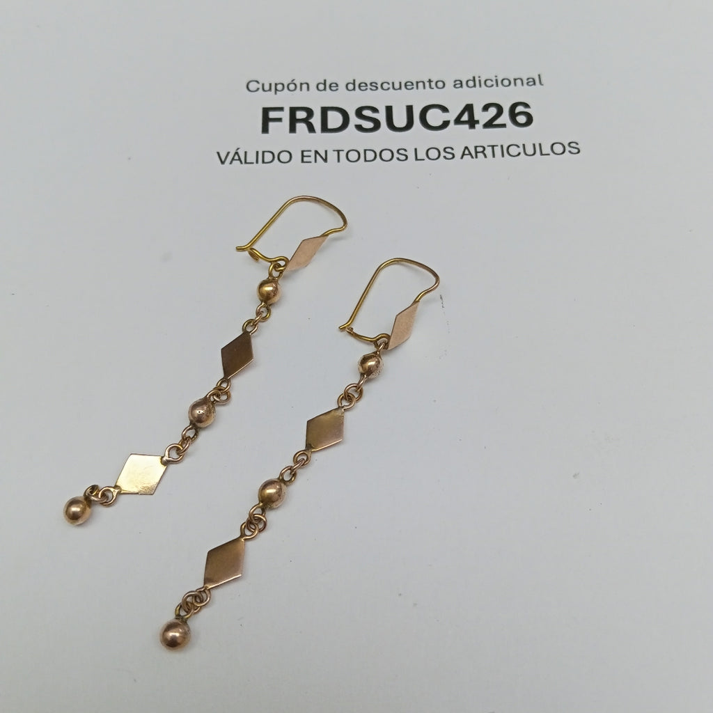 ARETES PAR ORO 10 K 2 GRMS (SEMINUEVO)