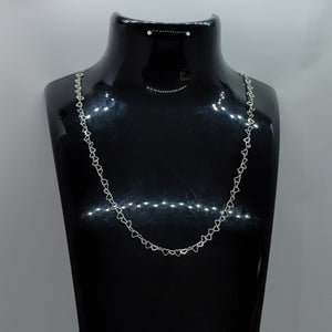 CADENA CORAZONES PLATA .925 60 CM 3.02 GR (NUEVO)