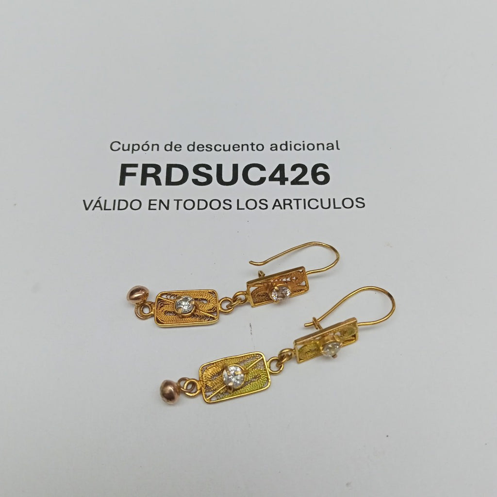 ARETES PAR ORO 8 K 3.4 GRMS (SEMINUEVO)