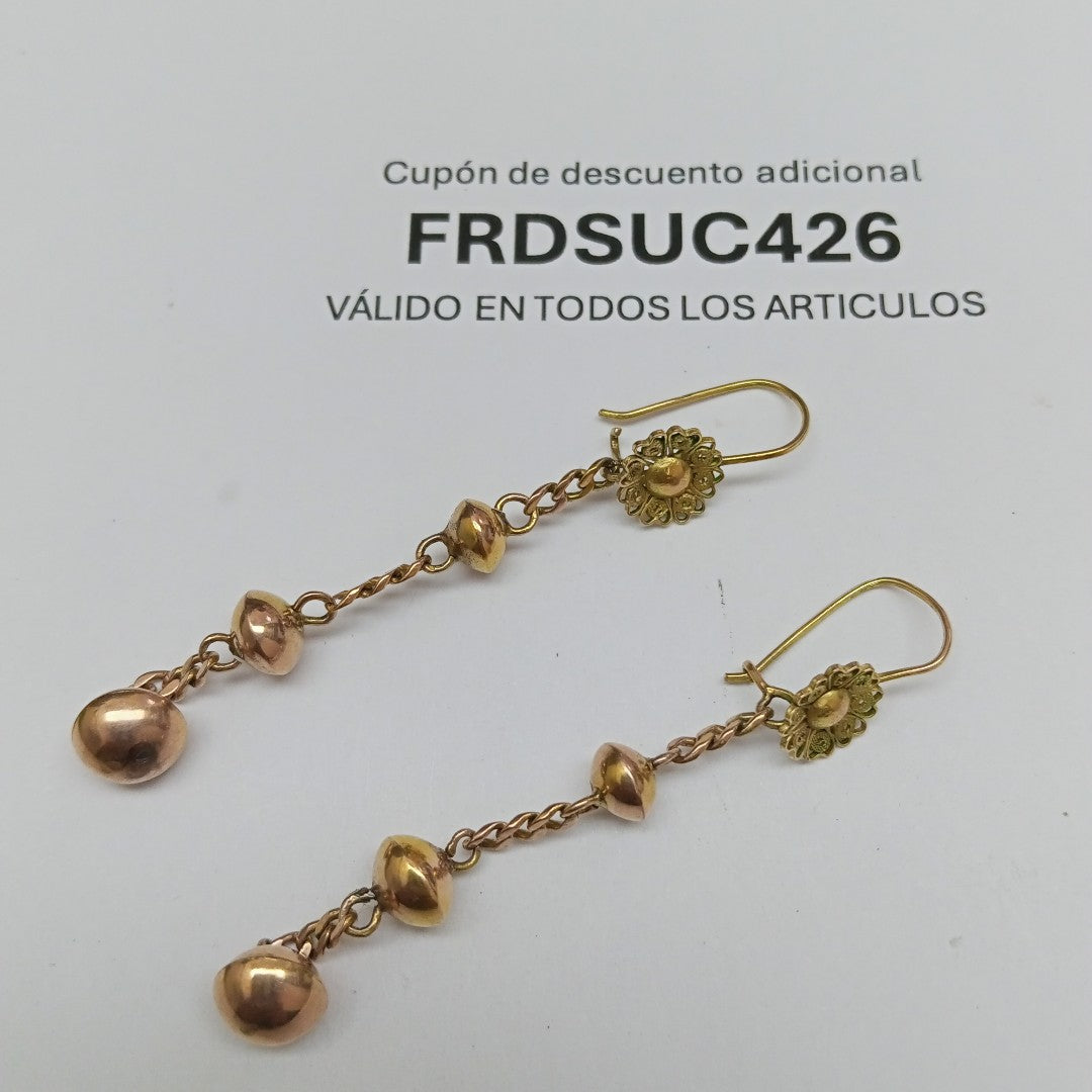 ARETES PAR ORO 8 K 3.8 GRMS (SEMINUEVO)