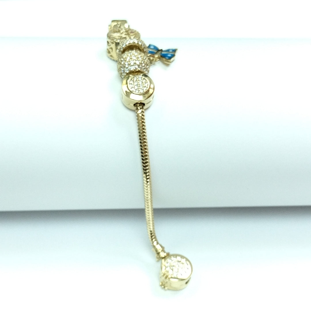PULSERA CHARM ORO 14K 17.5 (NUEVO)
