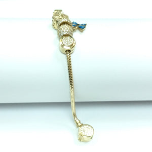 PULSERA CHARM ORO 14K 17.5 (NUEVO)
