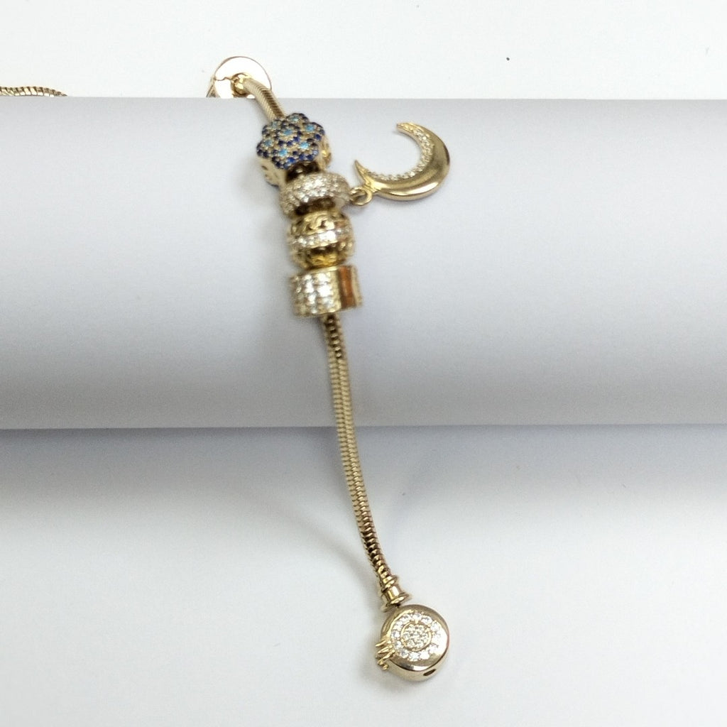 PULSERA CHARM ORO 14K 15.5 (NUEVO)