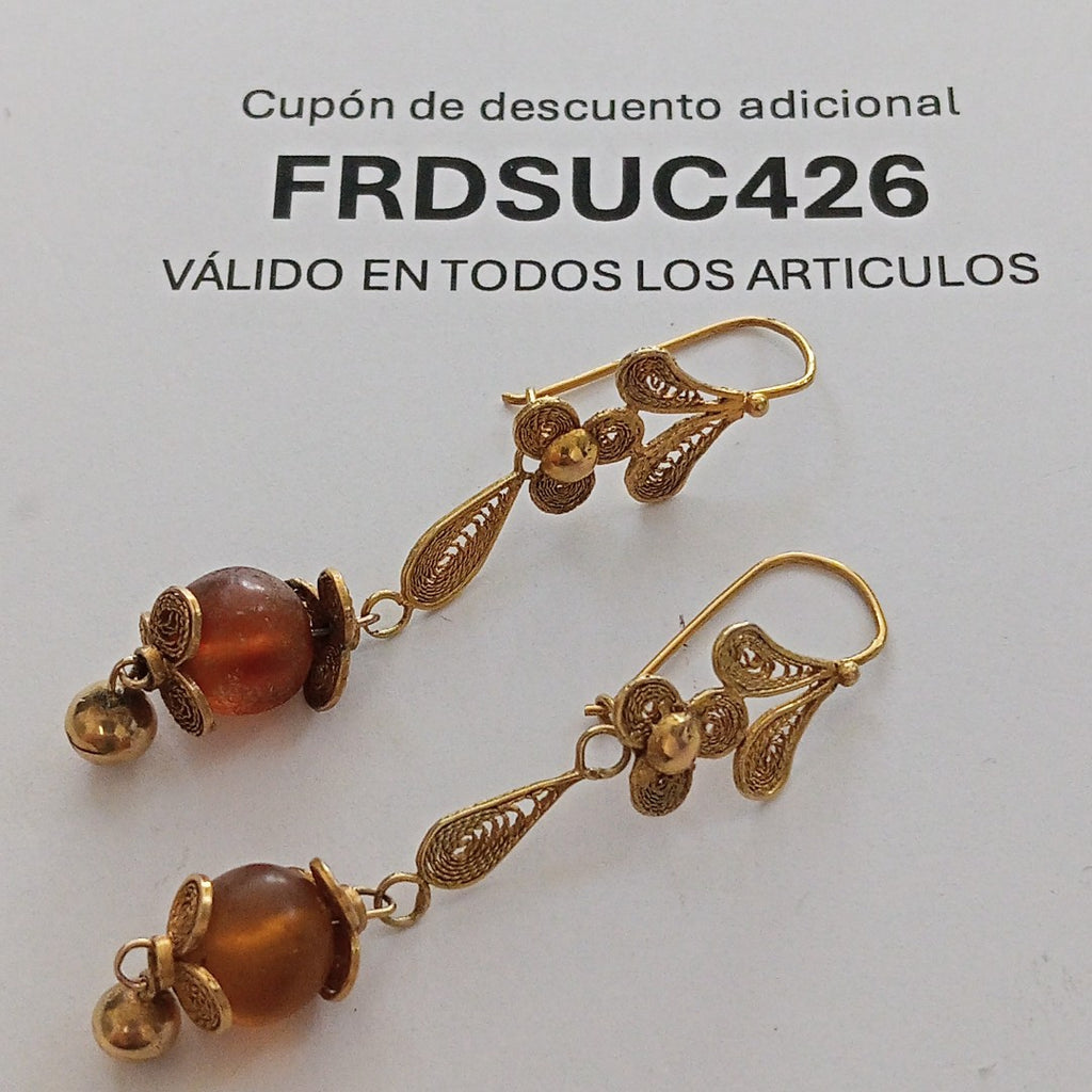 ARETES PAR ORO 8 K 4.1 GRMS (SEMINUEVO)