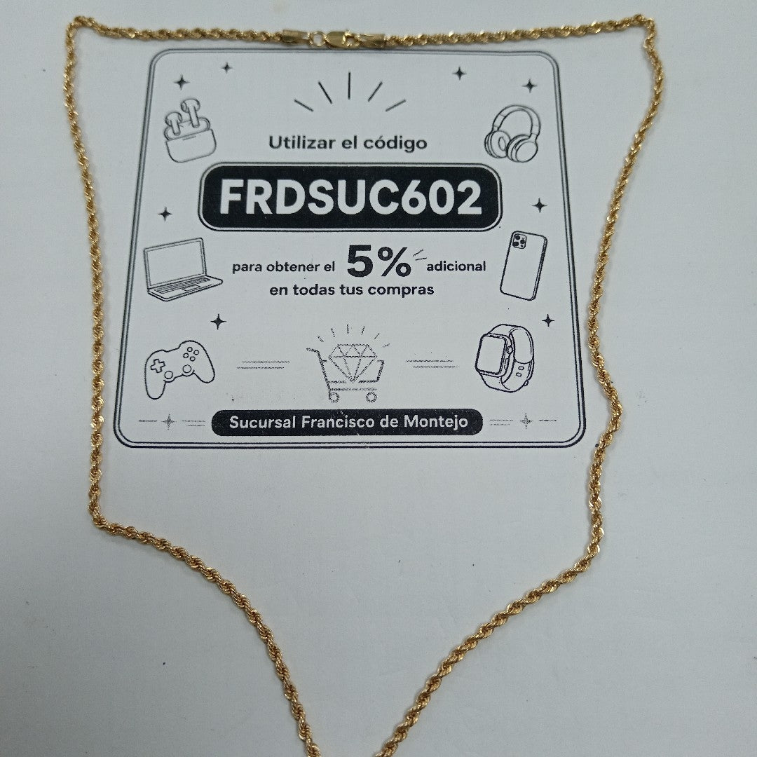 CADENA ORO 10 K 2.2 GRMS (SEMINUEVO)