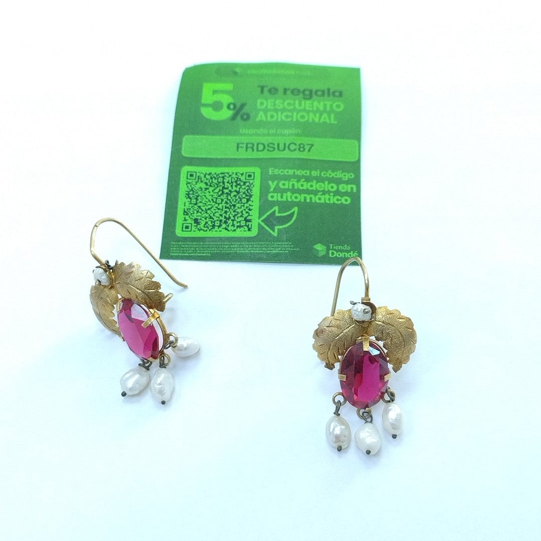 ARETES PAR ORO 8 K 6.6 GRMS (SEMINUEVO)